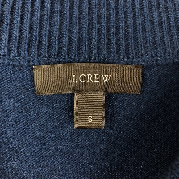J.Crew Dolman Sweater Rib Trim Blue Wool Blend S - Picture 6 of 7